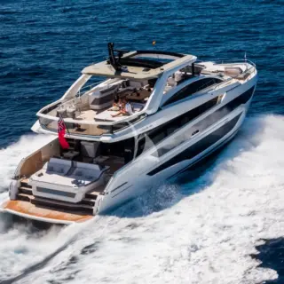 View from behind underway