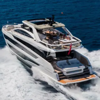 View from behind underway