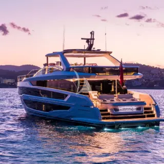 View from behind in evening