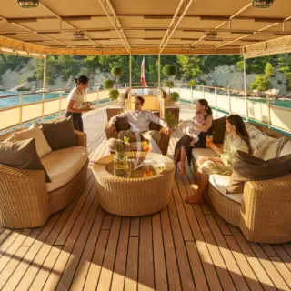 Upper deck exterior aft lounge