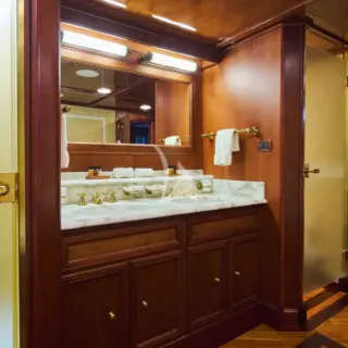 Lower deck owner's bathroom