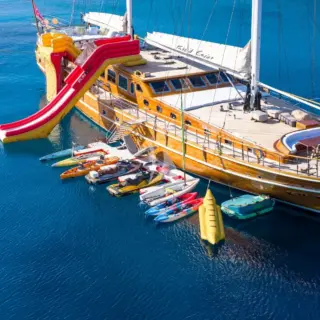 TAKE IT EASIER - At anchor with toys