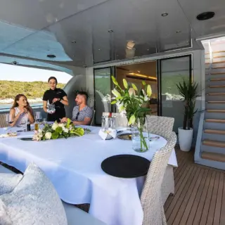 Anavi - Main deck dining area