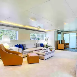 Anavi - Main salon aft view