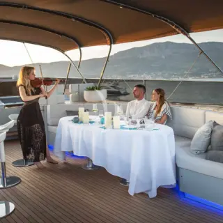 Anavi - Flybridge evening dinner