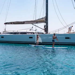NEYINA – Side Profile at Anchor