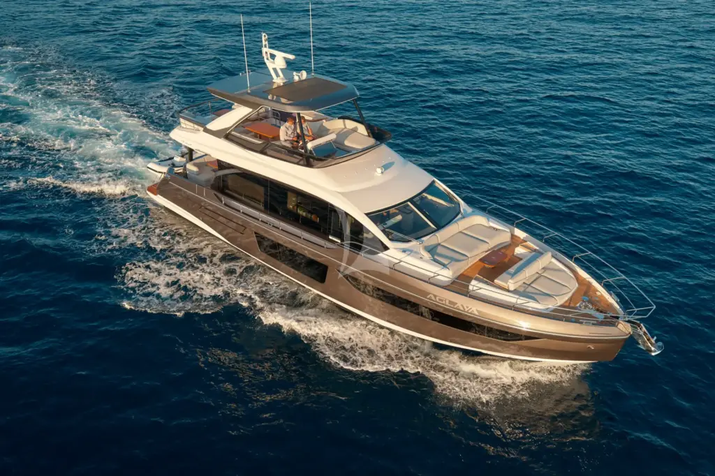 M-Y Aglaya Underway Bow View