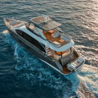 M-Y Aglaya Underway Aft View