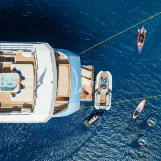 BLUE MOON - Tender and toys at anchor