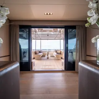 THE PALM - Salon looking to the Aft Deck