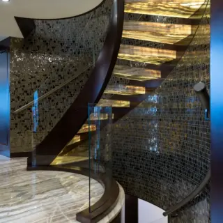 MISS MICHELLE - Stairway to the lower cabins