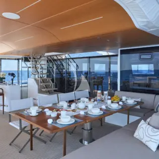 ATRAVERSIA - Aft deck dining area