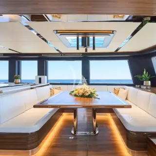 ATRAVERSIA - Main deck interior dining area