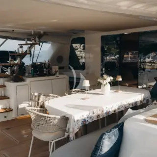 AMAREA - Aft Deck dining area