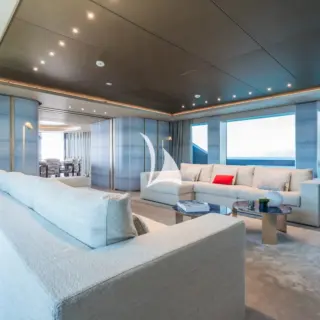 SILVER STAR I - Main saloon leading to dining and main deck aft