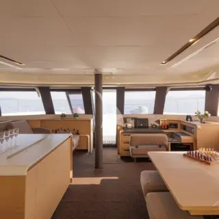 ARIVA - Main salon and galley area