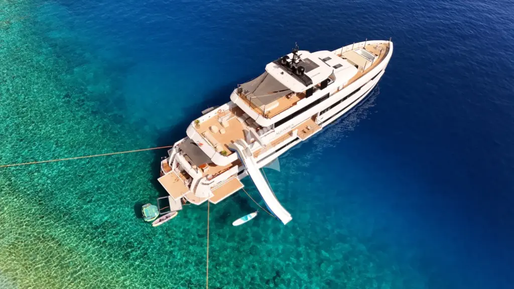 AQUARIUS - Aerial view of slide, tender and toys