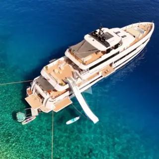 AQUARIUS - Aerial view of slide, tender and toys