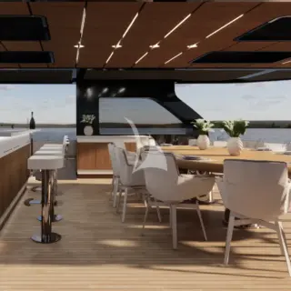 LULUS - Sun deck bar and dining table