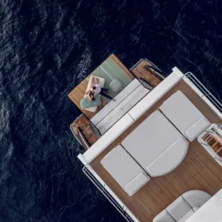 Beach club - image courtesy of Azimut and the Grande 27M model. ASR photography coming soon