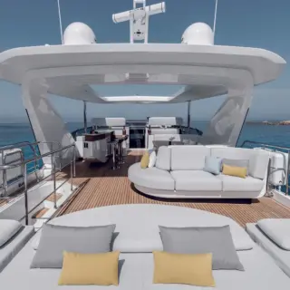 Flybridge - image courtesy of Azimut and the Grande 27M model. ASR photography coming soon