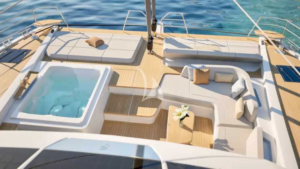 ELLY II - Artist renderings  Fore deck with Jacuzzi