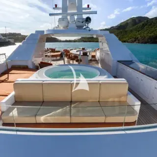 Sun deck jacuzzi
