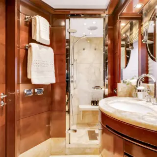 SEASCAPE V - Primary King Stateroom Ensuite His & Her (His with Stand-up Shower, Hers with Jacuzzi tub)