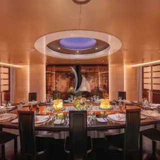 Dining room with wine cellar