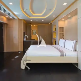 Master suite office with additional fold-out bed