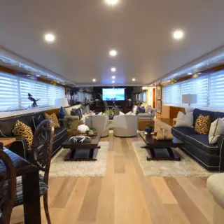 Main Salon w/ game table and extra seating