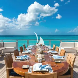 Pool deck dining