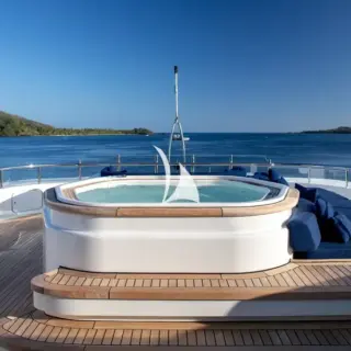 Sun deck jacuzzi