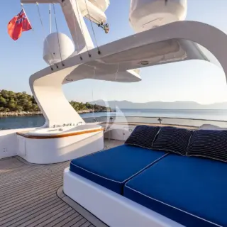 Flybridge lounge area