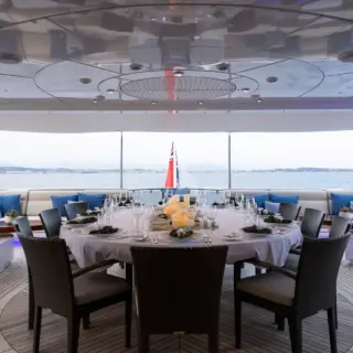 Bridge deck aft dining