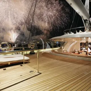 Fireworks from the fordeeck