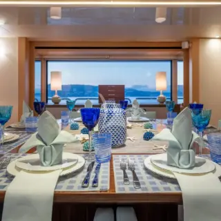 Main deck dining table
