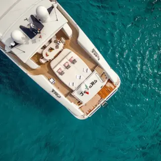 Stern aerial view