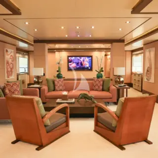 Main salon looking aft