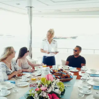 Breafast on the main deck