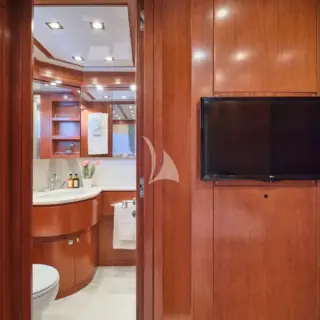Twin cabin bathroom