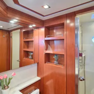 Twin cabin bathroom