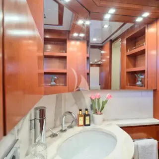 Twin cabin bathroom