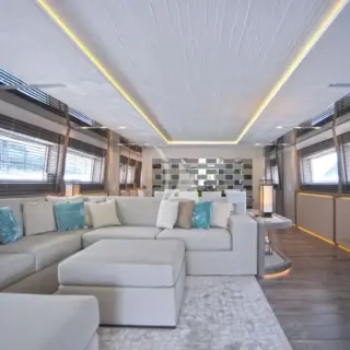 saloon with 84' TV