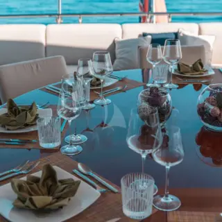 Lunch on the aft deck
