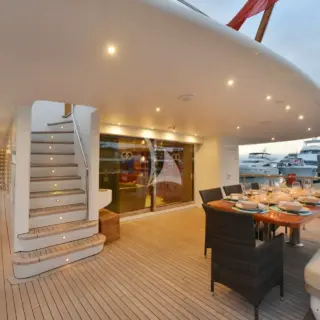 BELUGA | Aft Main Deck at dusk