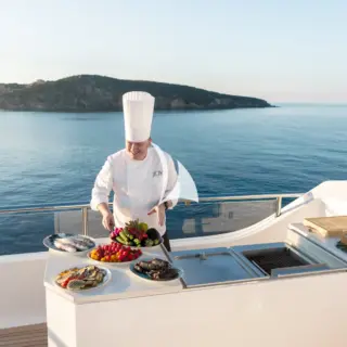 Sun deck forward BBQ