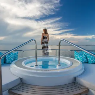 Sun deck jacuzzi