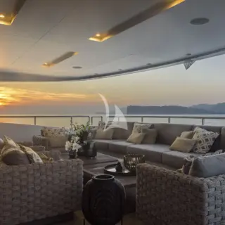 Main deck - aft lounge - sunset