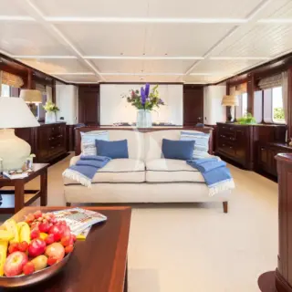 Main deck - Saloon, looking fwd.
